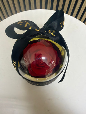 Rosas preservadas en caja premium de Doral Roses Miami, flores especiales en caja moderna y elegante.