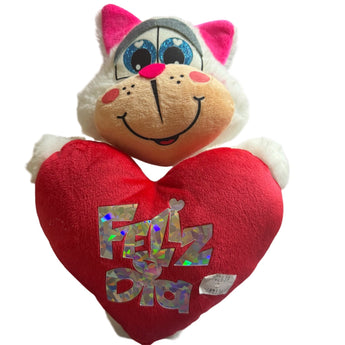 Peluches de gato amoroso de Florist en Doral, imagen de un dulce oso de peluche con detalles románticos para San Valentín