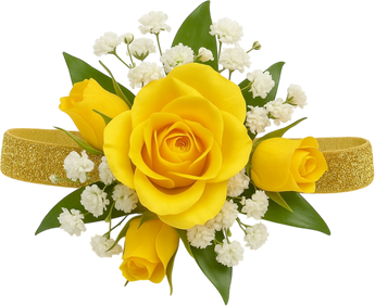 "Brazalete floral prom amarillo Miami entrega hoy - Corsage elegante graduación quinceañera Doral Roses"
