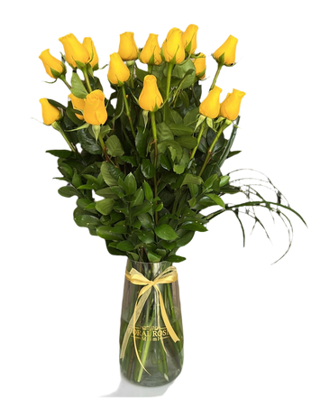 Ramo de rosas amarillas de Doral Roses Miami, flores frescas para el Día de la Madre, entrega en Doral FL