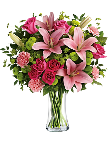 Ramo de flores Mami de Doral Roses Miami, flores frescas y coloridas con variedad de especies naturales en la imagen