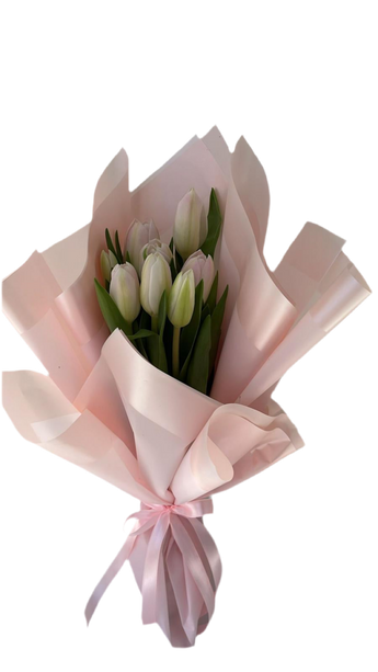 Ramo de tulipanes coloridos de Doral Roses Miami, flores frescas y bonitas en la imagen.