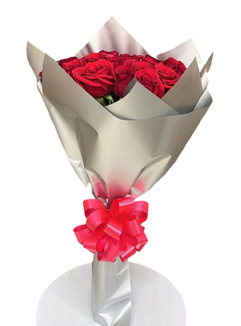 Bouquet romántico premium de 36 rosas en escala Miami. Lujo y pasión profunda para propuestas de matrimonio. Entrega hoy en Doral.