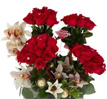 arreglo con rosas rojas con diseño especial regalo exclusivo