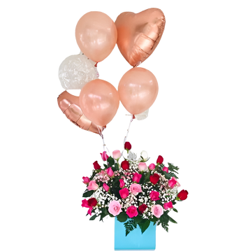 Arreglo Floral de Rosas Rojas para Cumpleaños en Caja de Lujo Miami - Florist in Doral, FL | Same-Day Flower Delivery in Miami – Doral Roses Miami