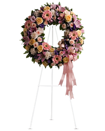 Arreglo funerario Ternura Miami de flores Doral Roses Miami con flores delicadas y amorosas para condolencias.