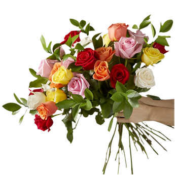 Ramos de flores creativas de Doral Roses Miami con flores de colores vibrantes y diseño artístico.