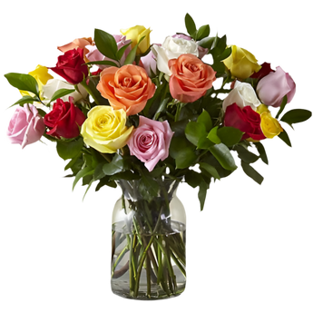 Ramo de flores Steady de Doral Roses Miami con flores frescas y coloridas en un arreglo elegante y natural.