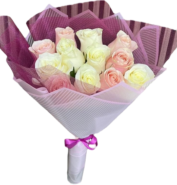Flores para rosas magnífico de Doral Roses Miami, flores frescas y coloridas en un ramo elegante.