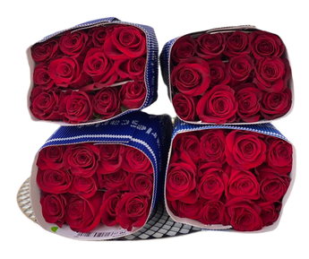 Rosas rojas y blancas en ramo de flores, presentada por Florist en Doral, FL, con flores frescas y arreglos elegantes