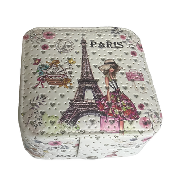 Cofre para joyas Doral Roses Miami, elegante estuche de regalo con estilo romántico y diseño inspirado en París.