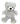 Oso de peluche gris de la marca Doral Roses Miami, peluche tierno con colores vibrantes, ideal para regalar.