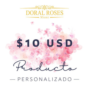 Ramo de flores personalizadas de Doral Roses Miami con diseño único y colores vibrantes en un jarrón elegante.