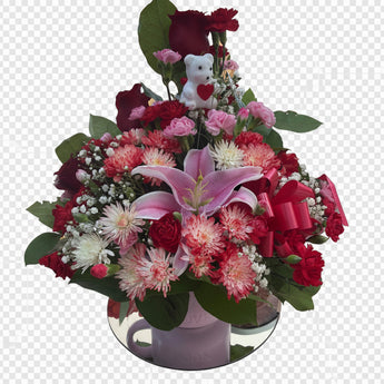 Ramo de rosas frescas y mixtas de Doral Roses Miami, flores coloridas y vibrantes en un arreglo floral natural
