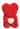 Apasionado oso de peluche rojo que expresa amor intenso. Ideal para San Valentín y aniversarios. Con rosas rojas en Miami, el regalo más romántico.