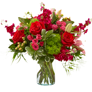 Rosas brillantes con flores decorativas de Doral Roses Miami, flores decorativas y relucientes en tonos brillantes
