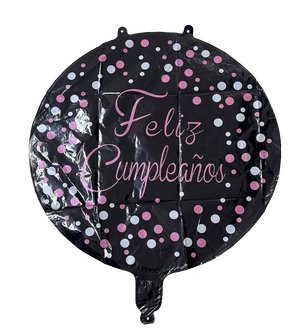 Globos y decoración de cumpleaños Happy Birthday Miami de Doral Roses Miami, con globos de colores y signos de celebración.